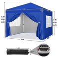 thumbnail image 5 of Alden design 10x10ft Outdoor Canopy Pop up Gazebo with Sidewall Window, Blue, 5 of 11