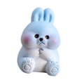 thumbnail image 4 of Estatua de resina de conejito, figura de escritorio, decoración de Pascua, adorno en miniatura Azul, 4 of 9