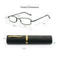 thumbnail image 4 of EYE ZOOM Ultra Slim Compact Tube Reading Glasses with Lightweight Portable Clip Case, Navy Blue +2.25, 4 of 5