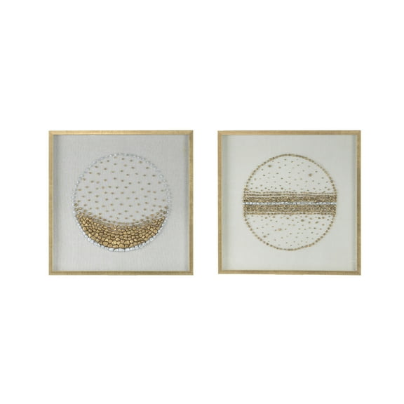 A&B Home Carina Shadow Box Wall Decor - Set of 2 - Gold/Silver