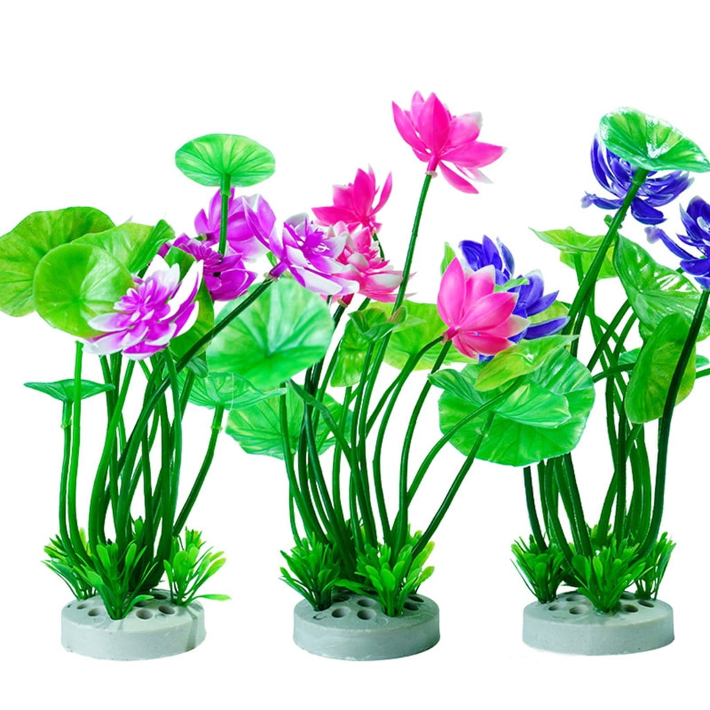 Fish Tanks Artificial Lotuses Simulation Landscape Large Plant FishTank Landscaping Fish Tanks Plant