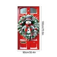 thumbnail image 3 of Christmas Door Cover Holiday Tree Pattern Polyester Decoration for Front Door Wall Table Winter Party Home Decor, 3 of 6
