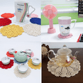 thumbnail image 5 of Cup Mat Cotton Coaster,10 pcs Crochet Cotton Lace Coasters Doilies Coasters for Drinks Home Decoration - White, 5 of 5