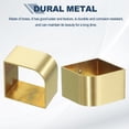 thumbnail image 3 of Uxcell 2 Pcs Cubierta de Pata de Mueble de Latón, 1.65 x 1.77 x 1.18 Pulgadas, Cubiertas de Pata en Forma de U Doradas para Proteger el Suelo de Sillas, Mesas, Sofás, Camas, 3 of 6