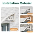 thumbnail image 4 of Macrout 39.8”x 37.8" Outdoor Window Awning Exterior with Polycarbonate Panels for Door Entrance, Air Conditioner, Front and Back Patio Door Canopy for Sun Shelter, UV, Rain, Snow Protection(White), 4 of 10
