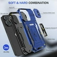 thumbnail image 3 of for iPhone 13 Case with Slide Camera Cover，Built-in 360° Magnetic Rotate Ring Stand Magnetic  Grade Shockproof Protective Case for Women and Men-Blue, 3 of 6