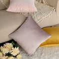 thumbnail image 5 of BalsaCircle 2 Solid Mauve 18" Decorations Throw Pillow Covers Square Velvet Cushion Cases Living Room, 5 of 8
