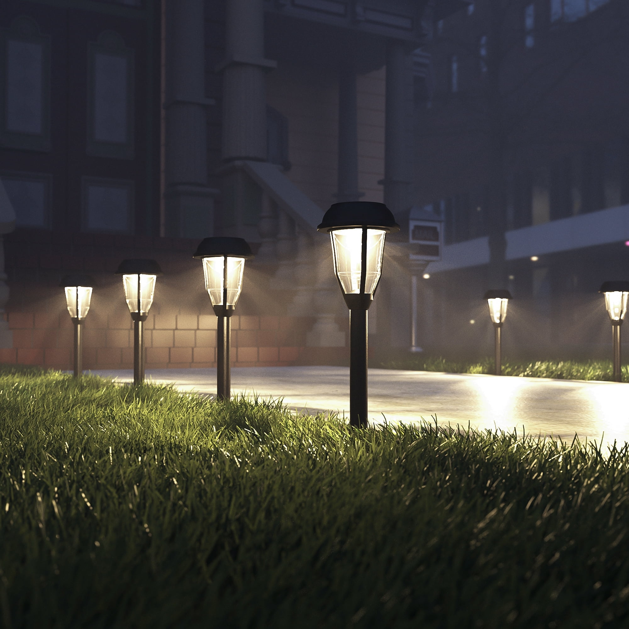 FKHouse Solar Path Lights Outdoor, LED Garden Lights Solar Pathway Lights Outdoor (8 Pack, Warm White)