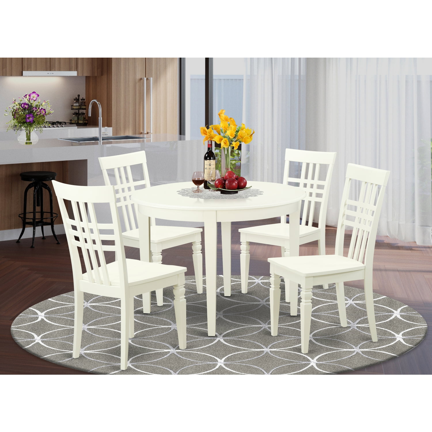 small round dining table with chairs Small round extendable dining table and chairs / it would look great