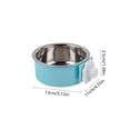 thumbnail image 3 of Hanging Dog Bowl for Crate Kennel, Stainless Steel Pet Water Feeder No-Tip Detachable Food Dish for Small Medium Puppy Cat, Travel Home Use, AKLJWH, 3 of 6