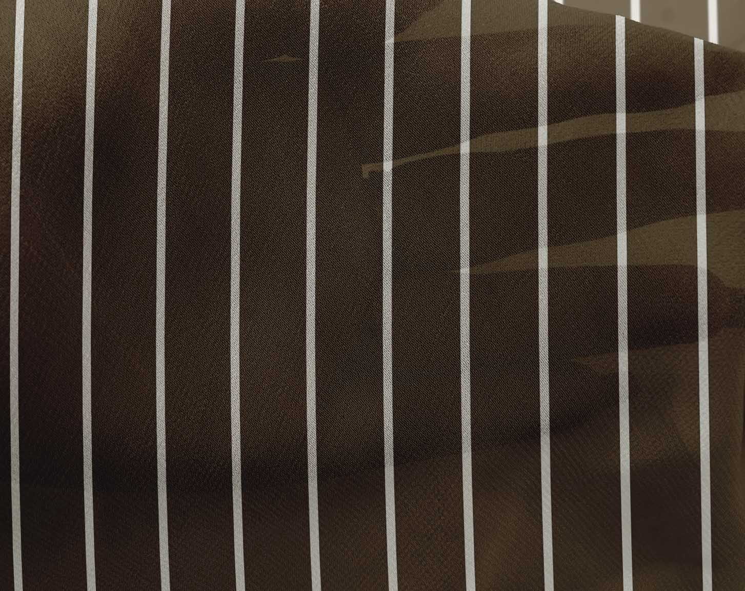 oneOone Georgette Viscose Brown Fabric Stripes Fabric For Sewing Printed Craft Fabric By The Yard 42 Inch Wide
