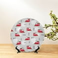 thumbnail image 6 of Balery Trains Print Bone China Decorative Plate Ceramic Dinner Plates Art Crafts with Display Stand-6in, 6 of 6