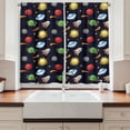 thumbnail image 2 of Ambesonne Space Kitchen Curtains, Cosmos with Sun Planets, 55"x39", Multicolor, 2 of 3