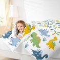 thumbnail image 4 of Manfei Teens Children Cute Dinosaur Bedding Comforter Set 2pcs,Kawaii Wildlife Dino Twin Comforter Sets Microfiber,Cute Woodland Animal Breathable Bedding Set,Luxury Bedroom Decor,Reversible, 4 of 8