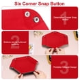 thumbnail image 5 of Uxcell PU Leather Dice Tray Unisex Folding Hexagon Dice Tray, Rose Red, 5 of 7