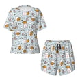 thumbnail image 4 of Qekee Carrot Rabbit Women's Pajama Set Short Sleeve Sleepwear Summer Home Wear with Pockets Soft Short Sleeve Shirt - Carrot Rabbit, 4 of 9