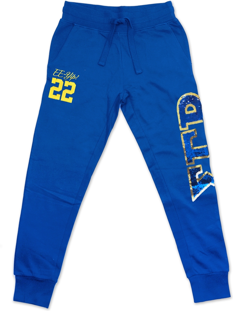 blue joggers