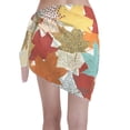 thumbnail image 2 of Disketp Fall Maple Leaves Women Swimsuit Cover Up Short Chiffon Summer Beach Sarong Bikini Wrap Skirt Bathing Suit, 2 of 7