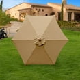 thumbnail image 2 of Astella 90" Antique Beige Solid Print Hexagon Market Patio Umbrella, 2 of 5