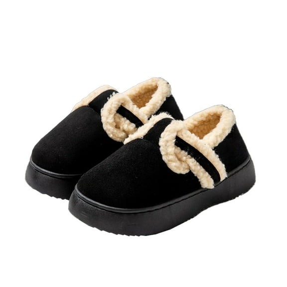 Luxalzxs Womens Autumn Winter Cotton Slippers, New Korean Version Thick Bottom Comfortable Cashmere Warm Home Slippers House Slippers