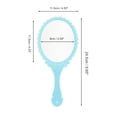 thumbnail image 2 of Unique Bargains 1pc Stylish Flower Pattern Handheld Mirror for Personal Grooming Sky Blue, 2 of 5