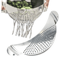 thumbnail image 4 of Half-Moon Pan Strainer Pot Drainer Pan Strainer Strainer Colander for Spaghetti Noodles Grease Vegetable Fit, 4 of 5