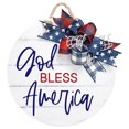 thumbnail image 2 of Hanging Sign Delicate Decorative Colorful Wooden Independence Day Door Sign Pendant for Home, 2 of 8