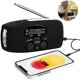 thumbnail image 2 of AM/FM hybrid radio - rechargeable with solar cells, crank and USB - 1000mah battery - Emergency radio, 2 of 5