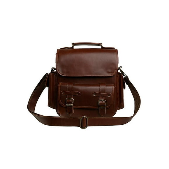 MOCHILA AVINADA DE PIEL CON TAPA