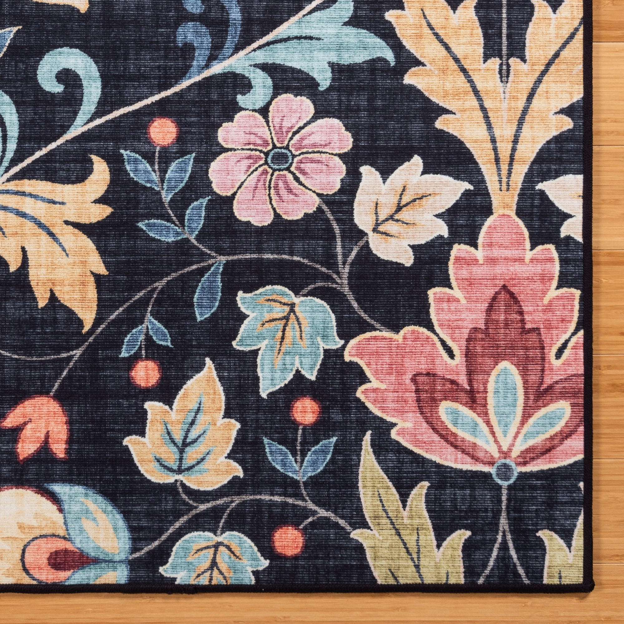 Crystal Print Verner Transitional Floral Multi Area Rug, 3x5