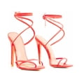 thumbnail image 4 of WIZUTIZ Summer New Style Large Size Strapped Roman Shoes Flip Flops High Heels Orange Easter Monday, 4 of 4