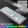 thumbnail image 1 of Clavier de Jeu Mécanique pour Machine à Écrire, Clavier Rétro en Métal, Rétroéclairé RVB, 104 Touches, Clavier Filaire Anti-Ghost pour PC, Portable, Gamer, 1 of 9