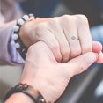 thumbnail image 2 of 2 Pcs Couple Matching Rings with Cubic Zirconia Crystal His and Hers Promise Ring, 2 of 6