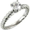 thumbnail image 1 of 1/2ct Diamond Solitaire Rope Engagement Ring 14K Gold, 1 of 2