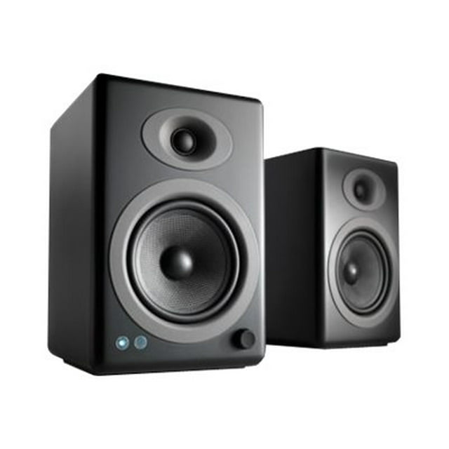 Audioengine A5+ - Haut-Parleurs - Bibliothèque - Sans Fil - Bluetooth - 50 Watts - Bidirectionnel - satin Noir