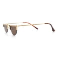 thumbnail image 5 of Funky Cropped Half Circle Flat Top Half Metal Rim Hippie Sunglasses Gold - Brown, 5 of 7
