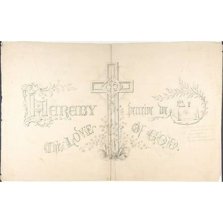 Rhode Island Motto - Design for Religious Motto Poster Print by Robert William Hume (British London 1816 “1904 Long Island City) (18 x 24)