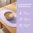 thumbnail image 6 of REGALWOVEN 6 Pack Silicone Placemats for Kitchen Dining Table Decor Washable Heat Resistant Table Placemats Wipeable Table Mat Purple 21*11in, 6 of 7