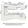 thumbnail image 2 of Cocina Integral Completa Esquinera Madesa Glamy 01 479cm Blanco, 2 of 8