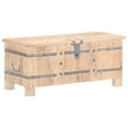 thumbnail image 4 of vidaXL Solid Wood Acacia Storage Chest, Dark Brown/Light Brown, 4 of 12