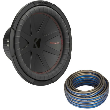 Kicker 48CWR122 CompR 12" Subwoofer, DVC, 2-ohm - Includes Speaker Wire