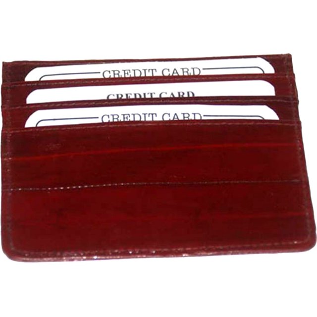 100% EEL Skin Thin Flat Credit Card Case #E170