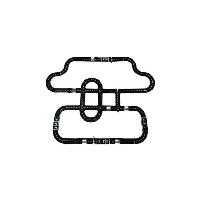 Flexible Rubber Road Puzzle Track for Toy Cars, Expandable Highway Playmat for Indoor And Outdoor Use, Creative Building Toy for Designing Custom Race Tracks And Layouts