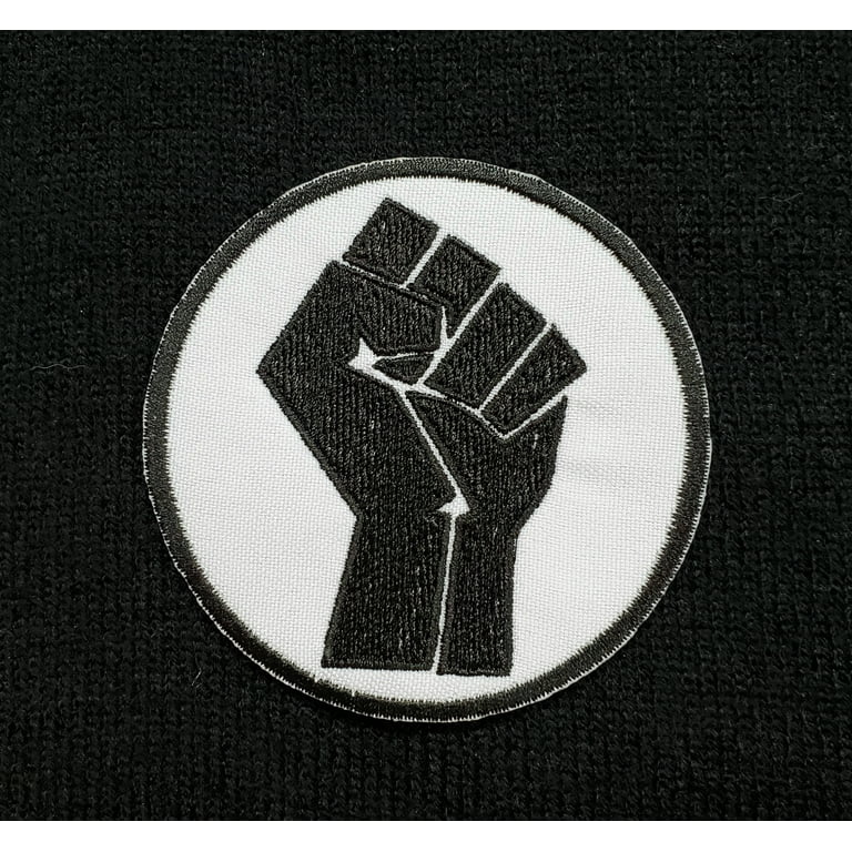 Black Power Fist Embroidered Sew/Iron On Patch Black Lives Matter BLM