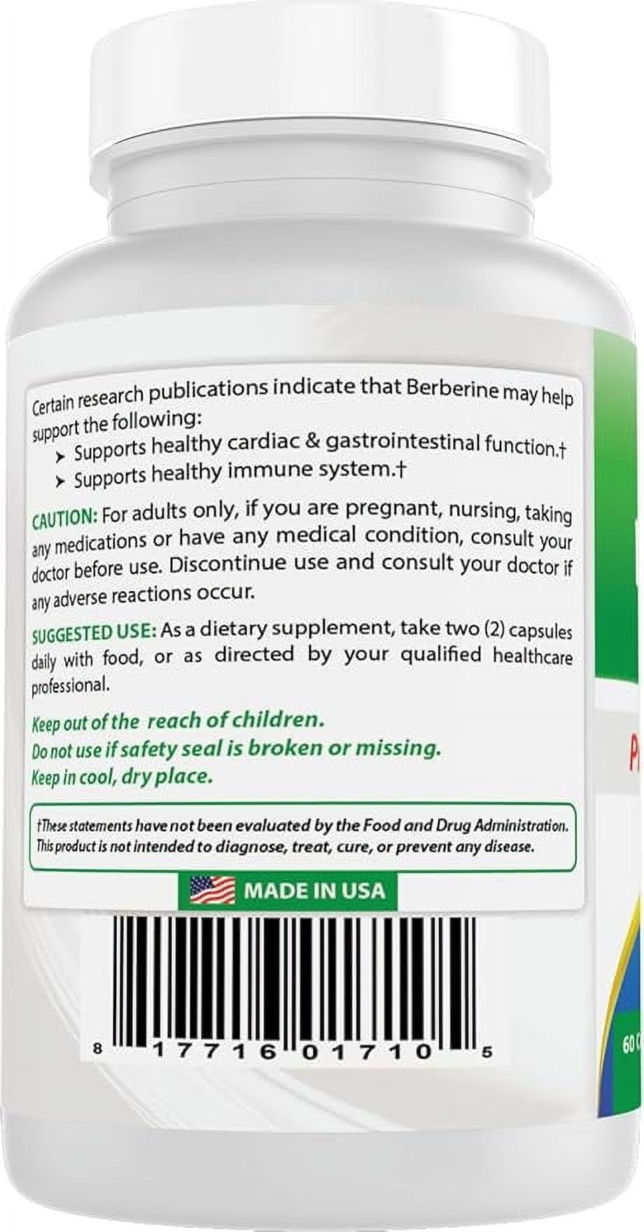 (2 pack) Best Naturals Berberine Plus 1000mg, Non-GMO, 60 Capsules