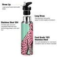 thumbnail image 3 of Yayeee 20oz Insulated Water Bottle Double Wall Stainless Steel with Flip Straw Lid, Pink Cheetah, 3 of 7