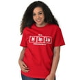 thumbnail image 4 of Im A Ninja Periodically Science Nerd Plus Size Crewneck Graphic Tee Shirt Brisco Brands 2X, 4 of 5