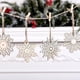 thumbnail image 4 of Adornos de copos de nieve de madera, decoraciones colgantes para árboles de Navidad, adornos rústicos, artesanías de madera, 4 of 5