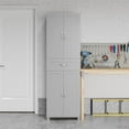 thumbnail image 4 of Systembuild Evolution Lory Framed Storage Cabinet with Drawer, Dove Gray, 4 of 12
