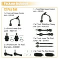 thumbnail image 7 of 12 Pcs Front Suspension Kit for Ford F-150 2005-2008 2WD Models ONLY K80306 K80308 Metal Rubber Black, 7 of 7